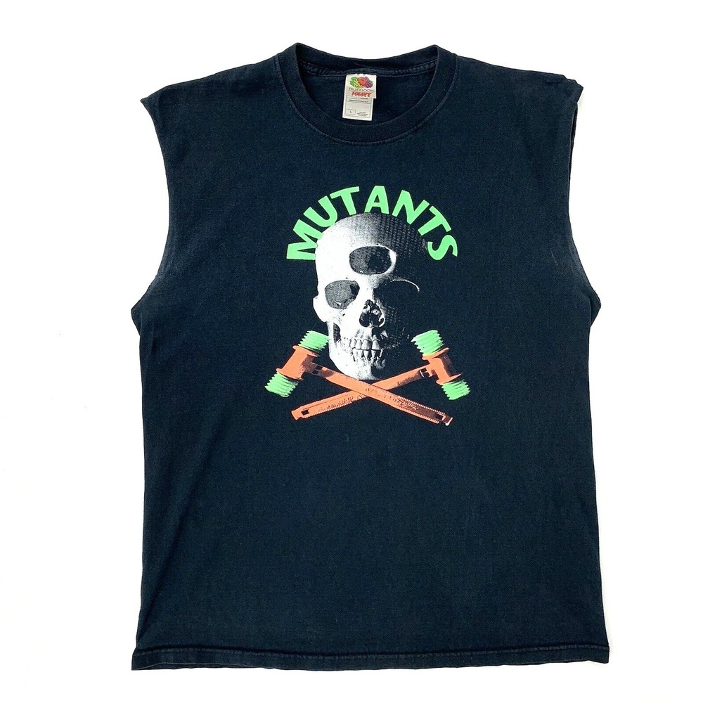 Vintage The Mutants San Francisco Band Shirt Tank Large Chopped Art Punk Rock 90